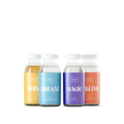 Kit Ampoules Feelings  15ml (Hydration, Reconstruction, Pre-chemical Protection, and Post-Chemical Repair)
