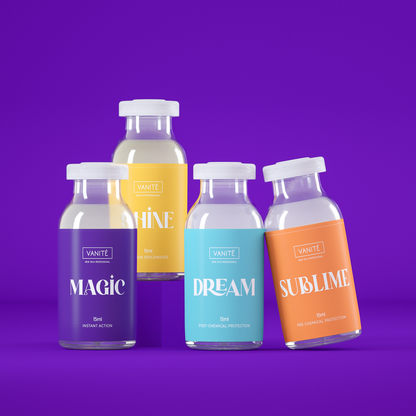 Kit Ampoules Feelings  15ml (Hydration, Reconstruction, Pre-chemical Protection, and Post-Chemical Repair)